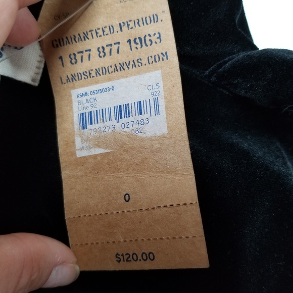 Land's End Canvas Empire Waist Black Dress NWT - Picture 5 of 8